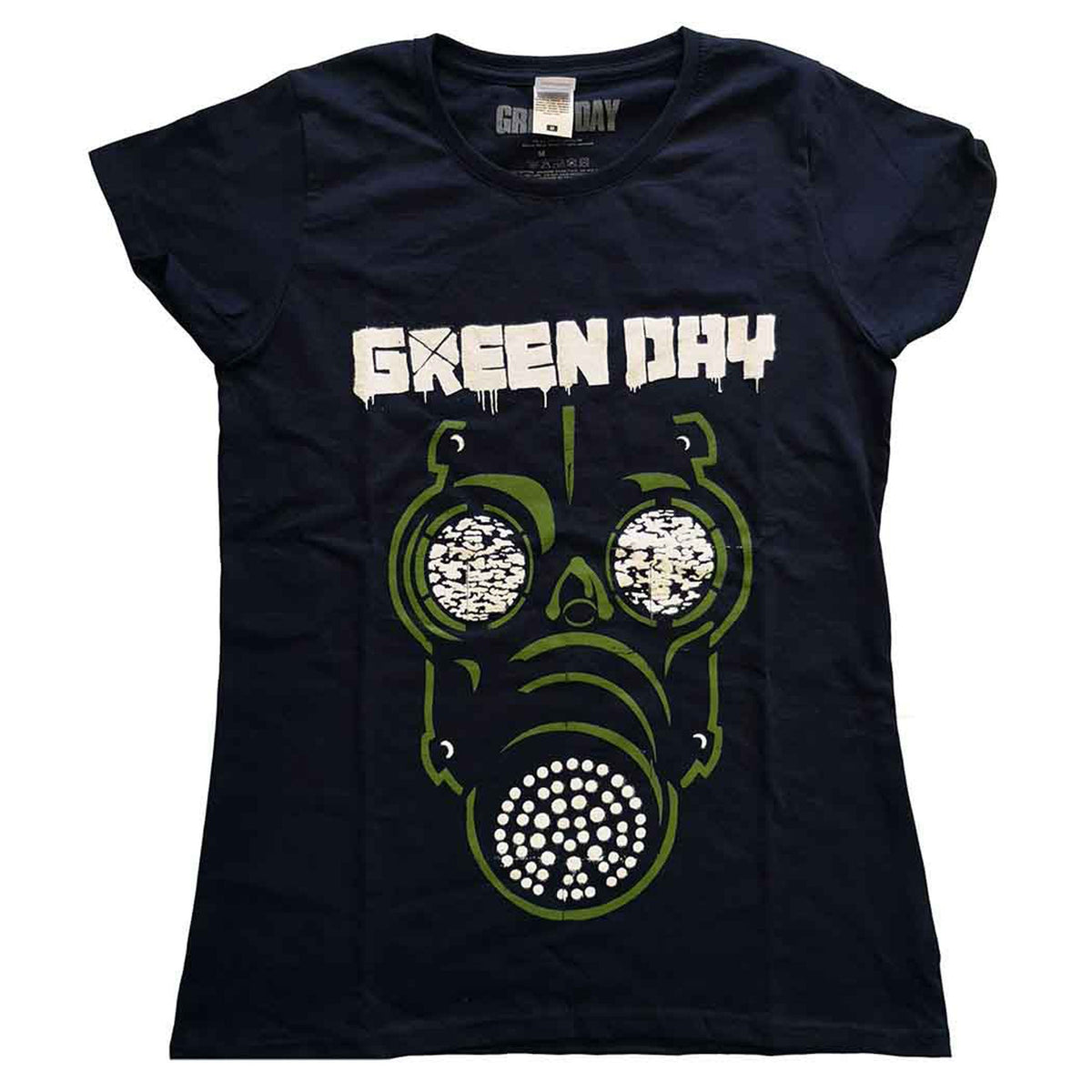 Green Day Mask Band Logo Skinny Fit T Shirt product image 1
