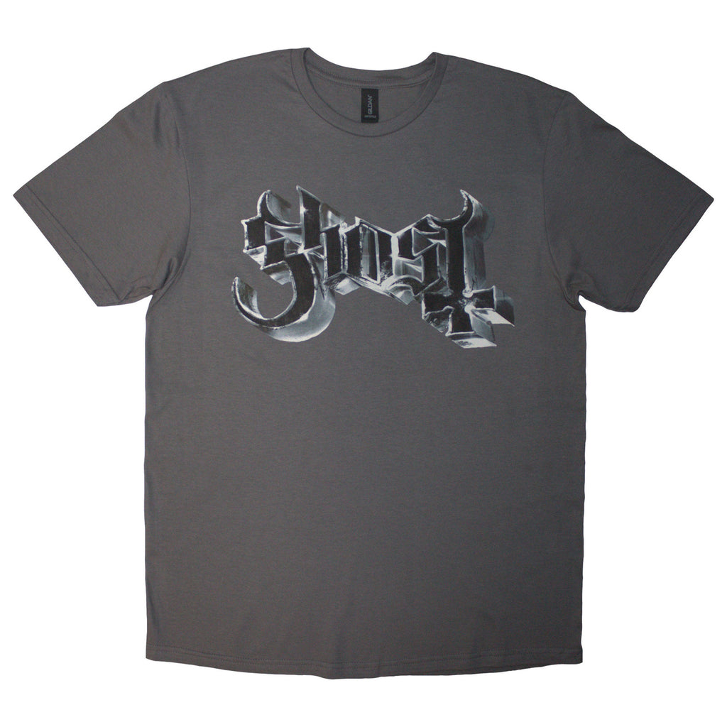 Ghost Chrome Band Logo Grucifix Outline T Shirt product image 1