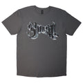 Ghost Chrome Band Logo Grucifix Outline T Shirt product image 1