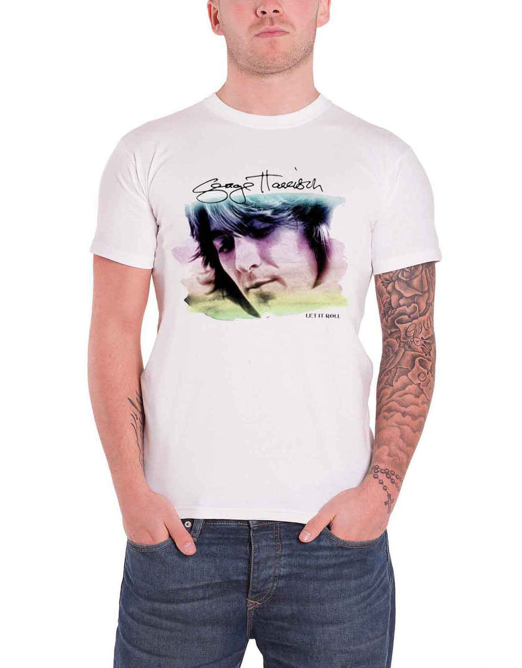 George Harrison Water Color Portrait T Shirt product image 1