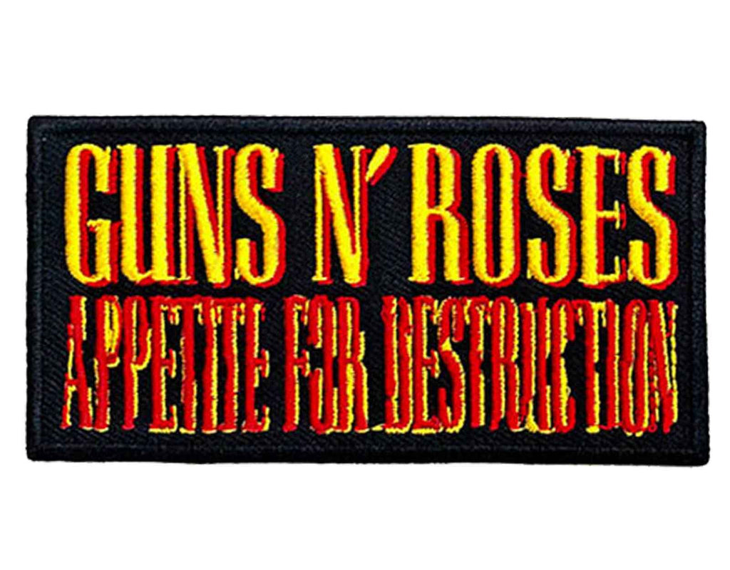 Guns N Roses Patch Appetite For Destruction Band Logo new Official Black