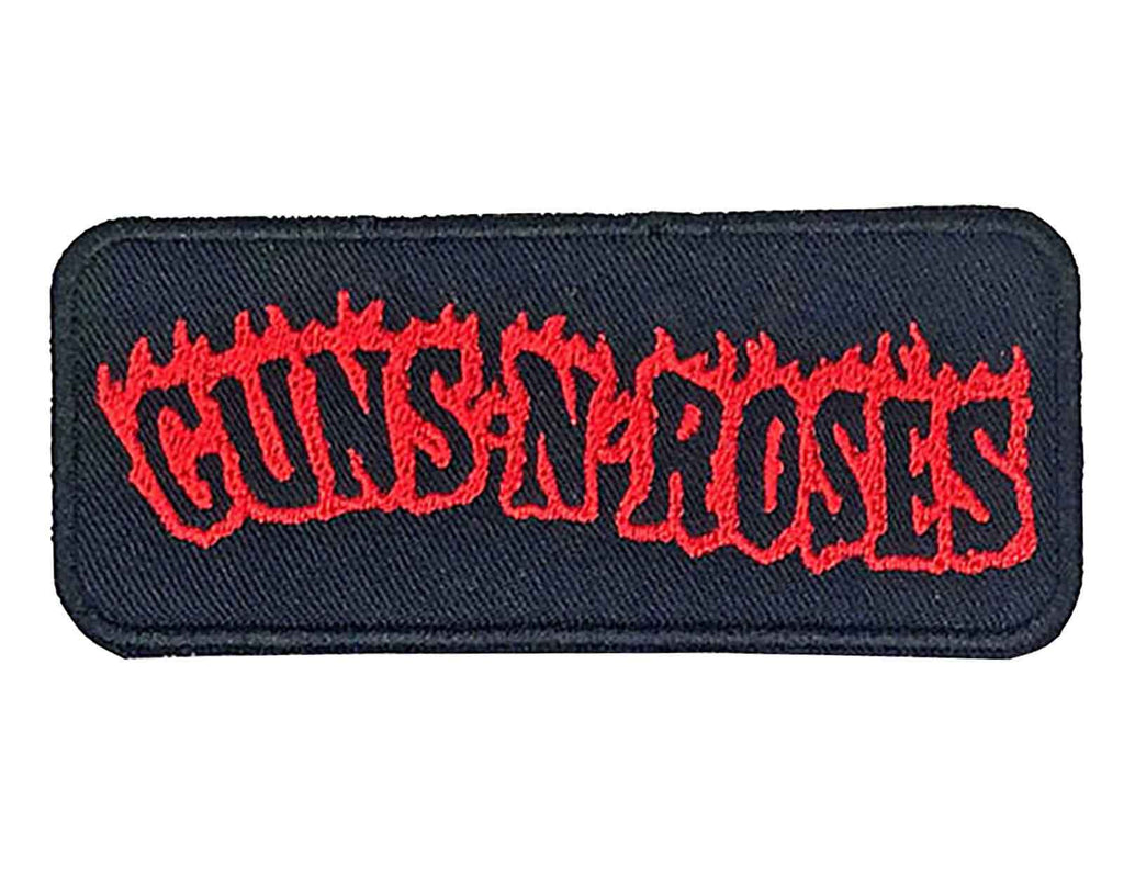 Guns N Roses Patch Flames Here Band Logo new Official Black