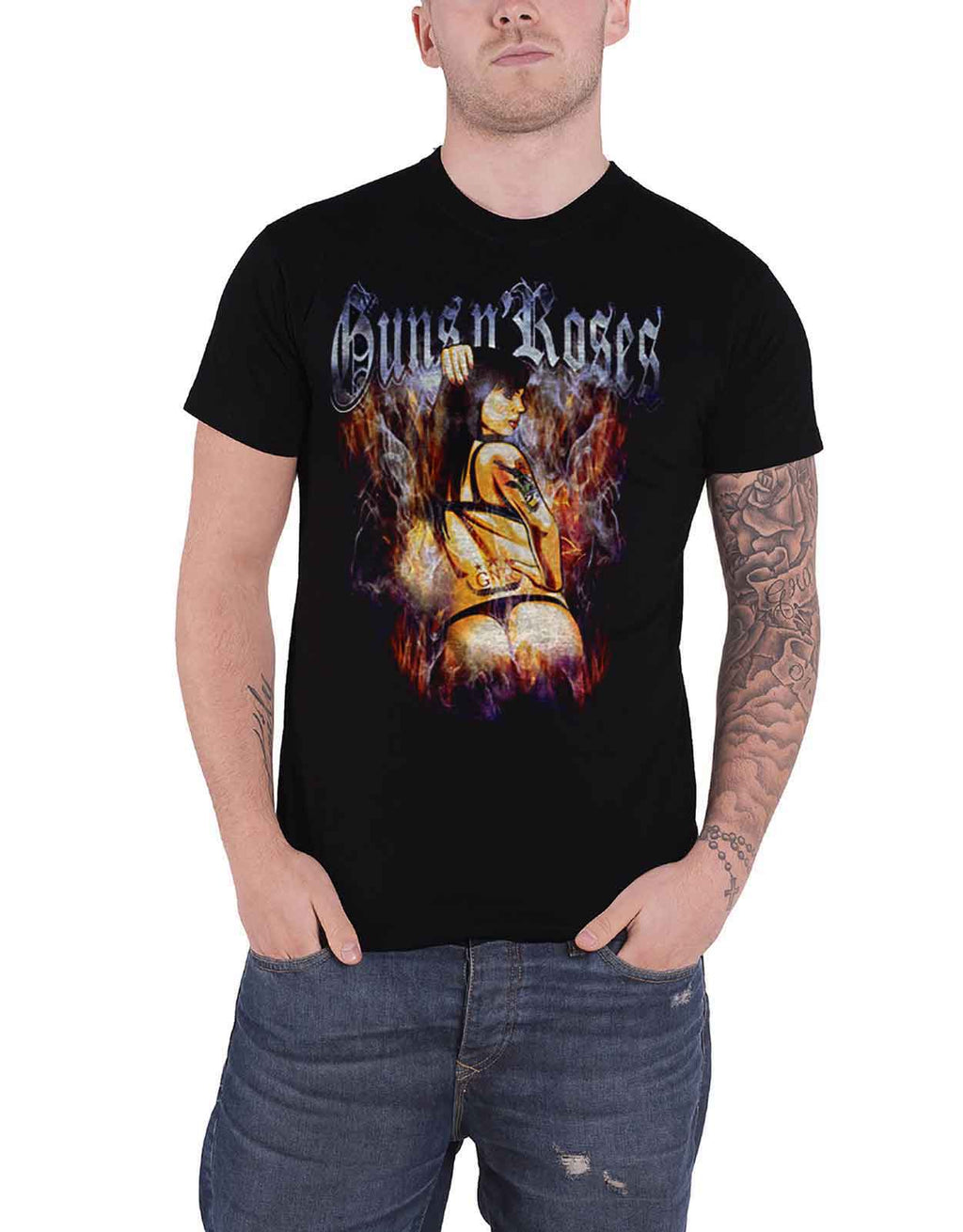 Guns N' Roses Unisex T-Shirt: Torso (Black) (Back Print) product image 1