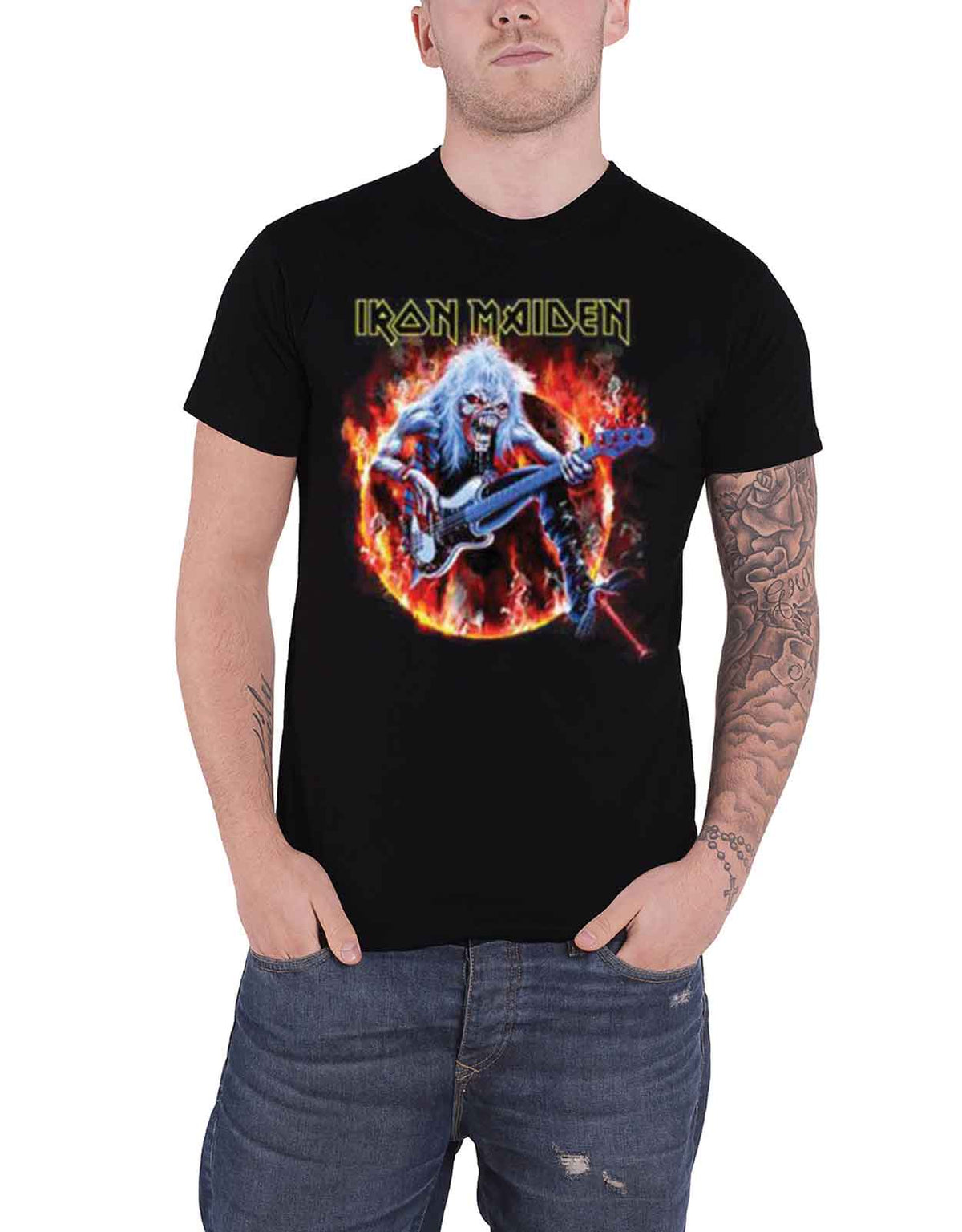 Iron Maiden Unisex T-Shirt: Fear Live Flames (Black) product image 1