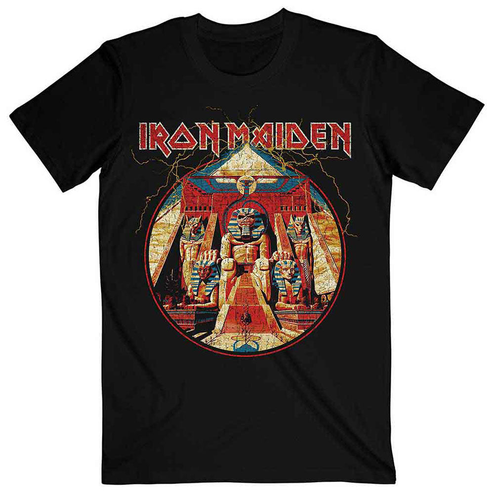 Iron Maiden Unisex T-Shirt: Powerslave Lightning Circle product image 1