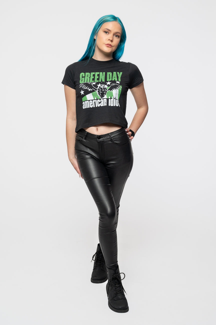 Green Day American Idiot Wings Crop Top product image 2