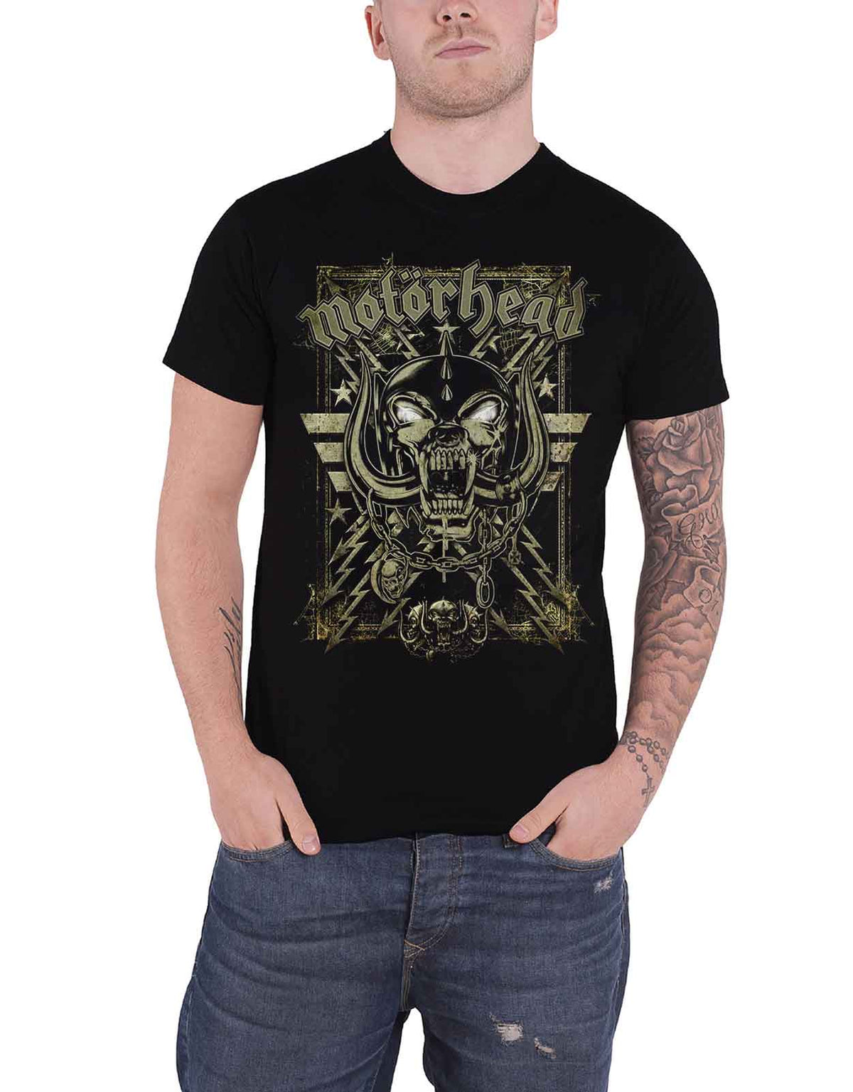 Motorhead Unisex T-Shirt: Spider Webbed War Pig (Black) product image 1