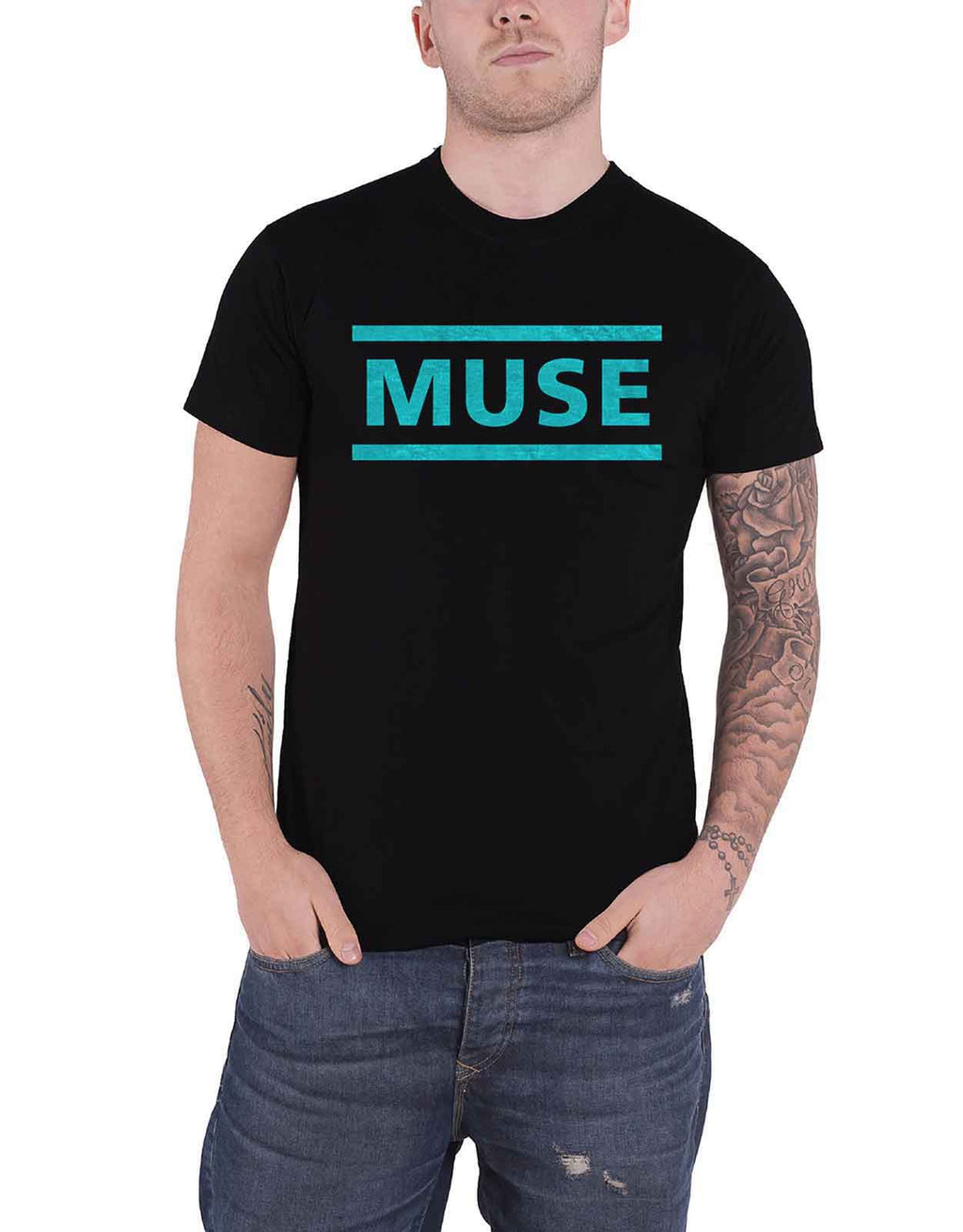 Muse Light Blue Band Logo T Shirt product image 1