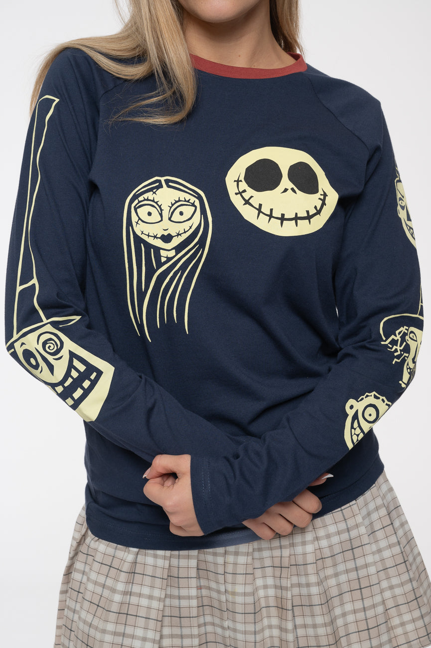 The Nightmare Before Christmas Faces AOP Long Sleeve T Shirt product image 3