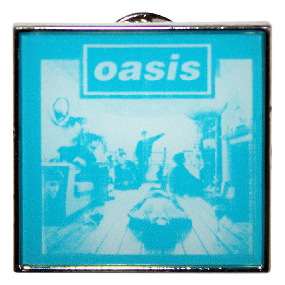 Oasis Live 25 Definitely Maybe Blue Tone Pin Badge