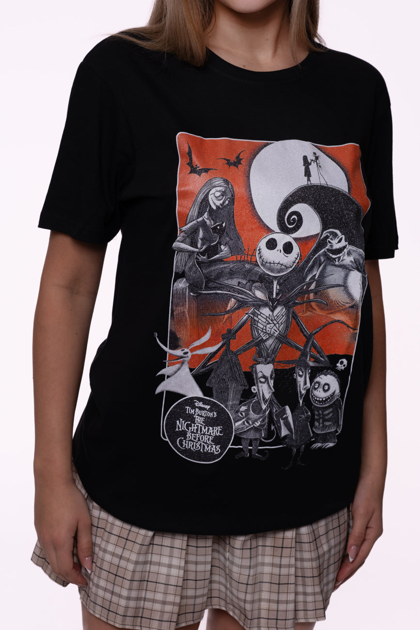 Nightmare Before Christmas Embellished Orange Moon T Shirt product image 3