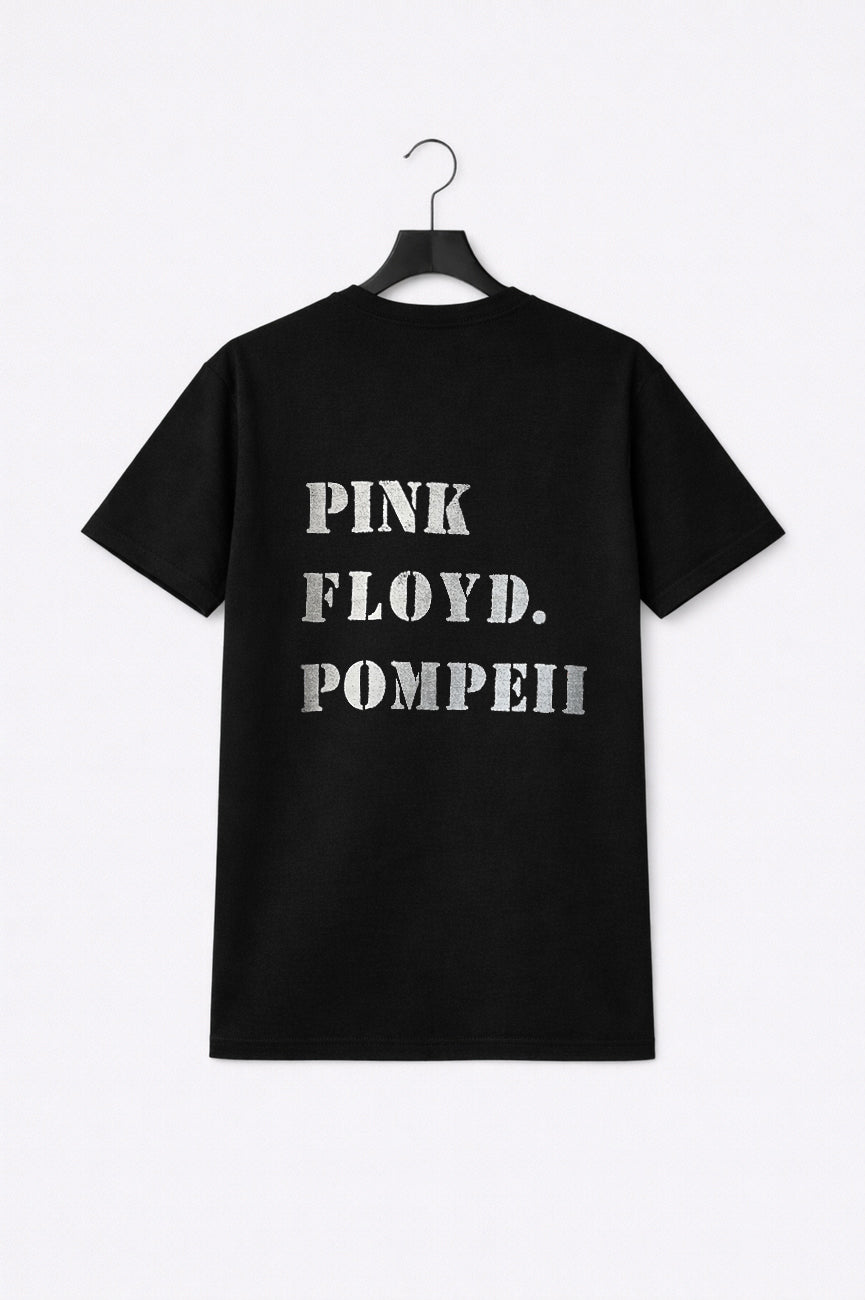 Pink Floyd Pompeii Stencil Premium Carbon Finish T Shirt product image 1