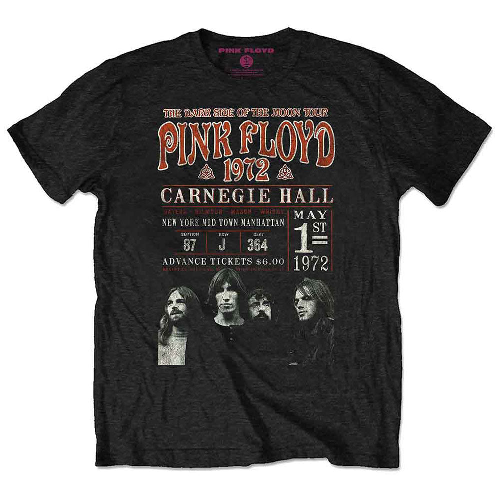 Pink Floyd Unisex T-Shirt: Carnegie '72 (Black) product image 1