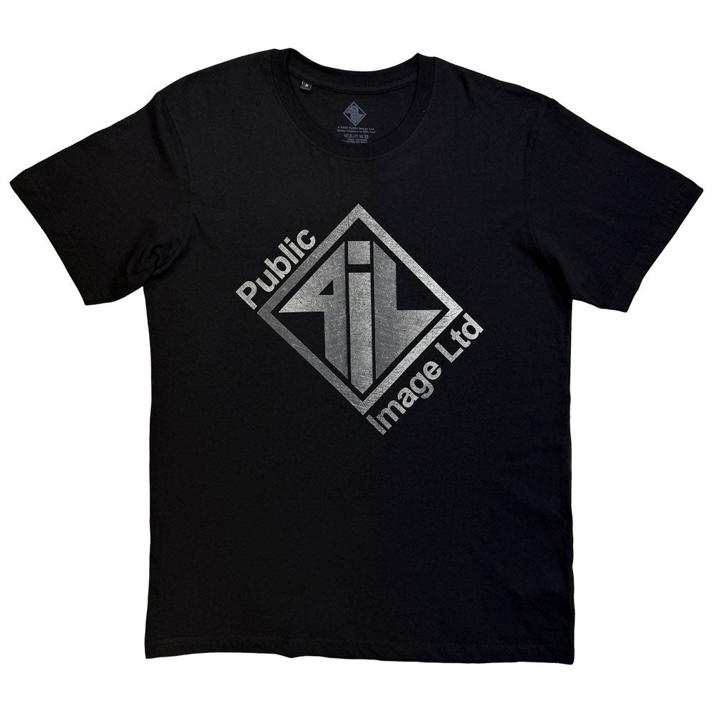 PIL Public Image Ltd Brushed Steel Logo And Text T Shirt product image 1