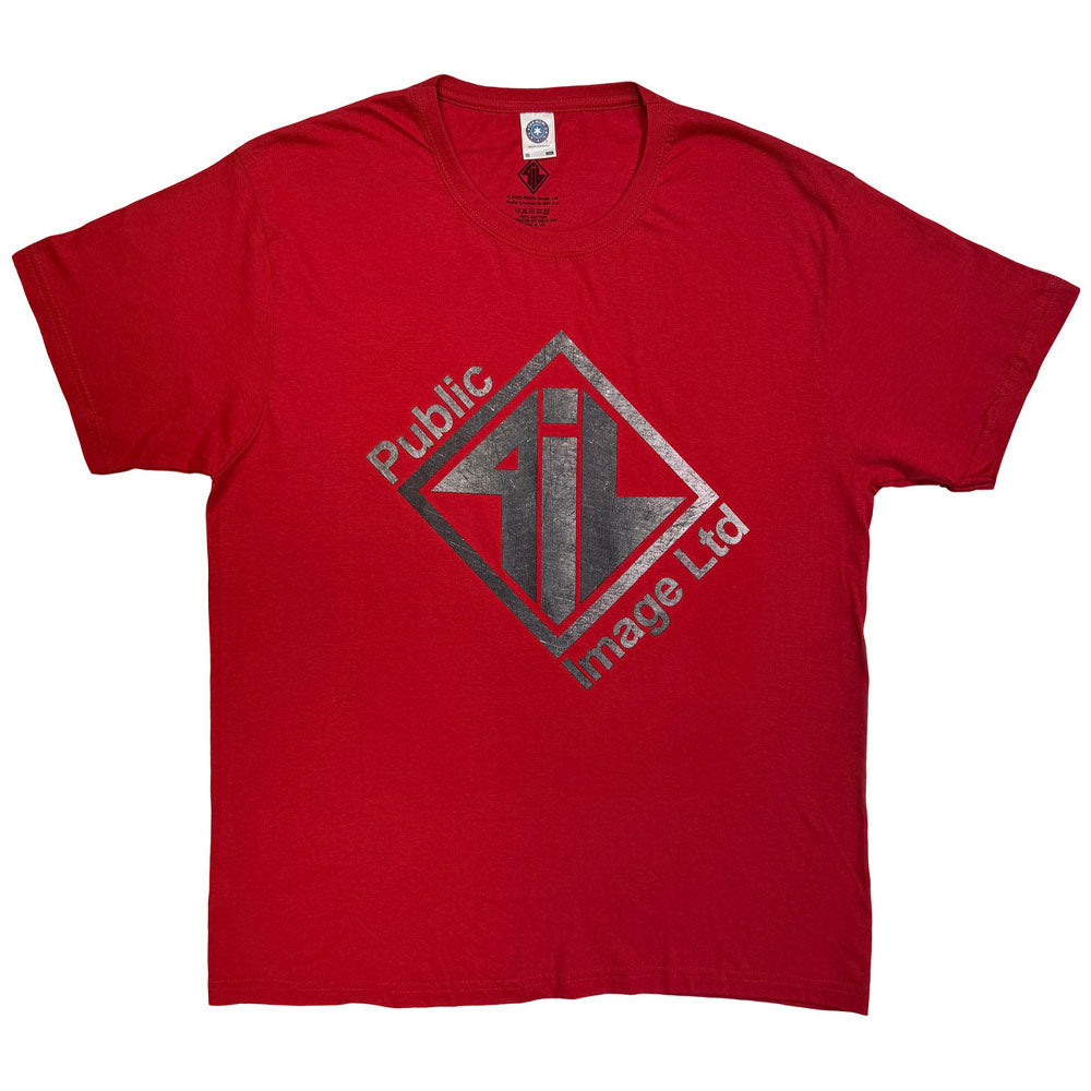 PIL Public Image Ltd Brushed Steel Logo And Text T Shirt product image 1
