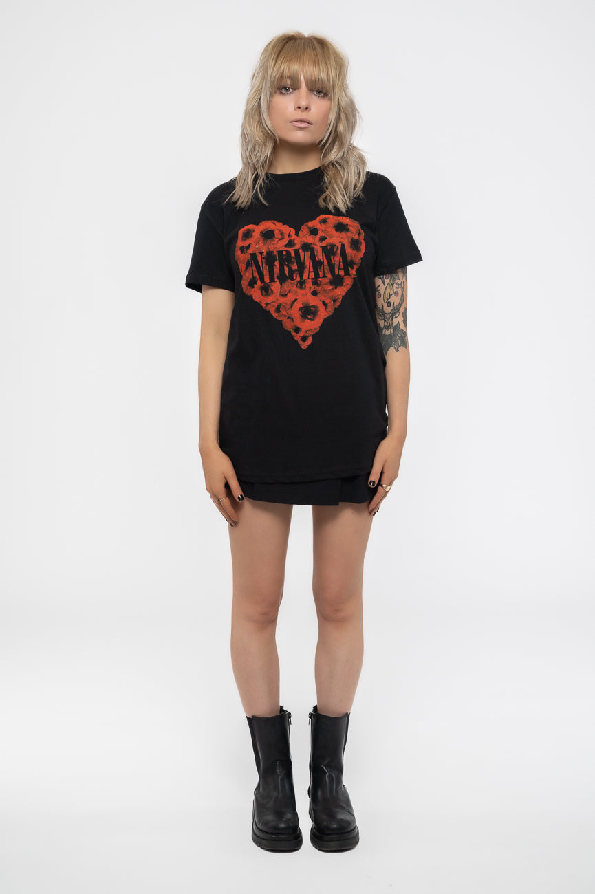 Nirvana Poppy Heart T Shirt product image 2