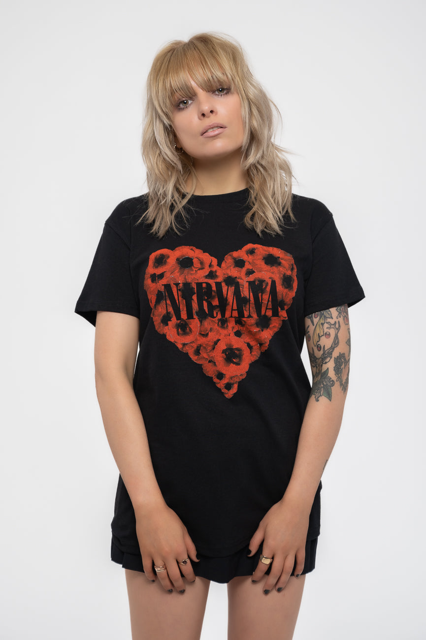 Nirvana Poppy Heart T Shirt product image 1