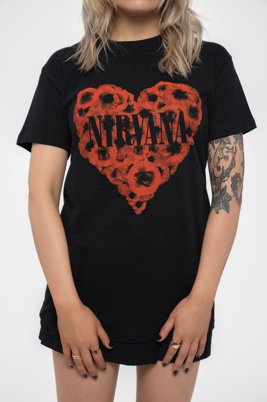 Nirvana Poppy Heart T Shirt product image 3