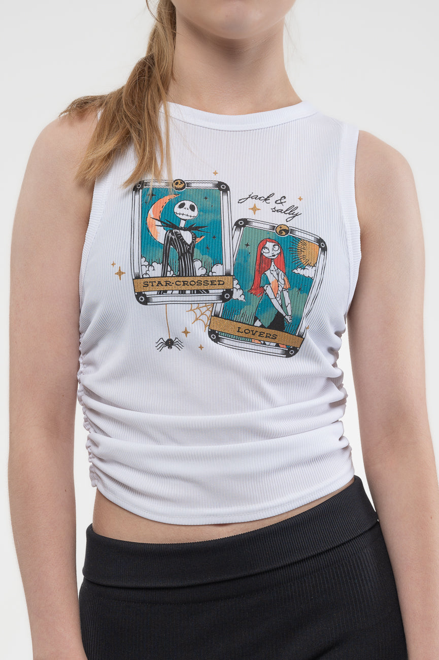 Nightmare Before Christmas Vest Jack Sally Cropped Girls product image 3