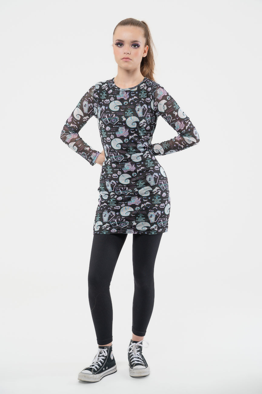 Nightmare Before Christmas Dress Glitch All Over Print new product image 2