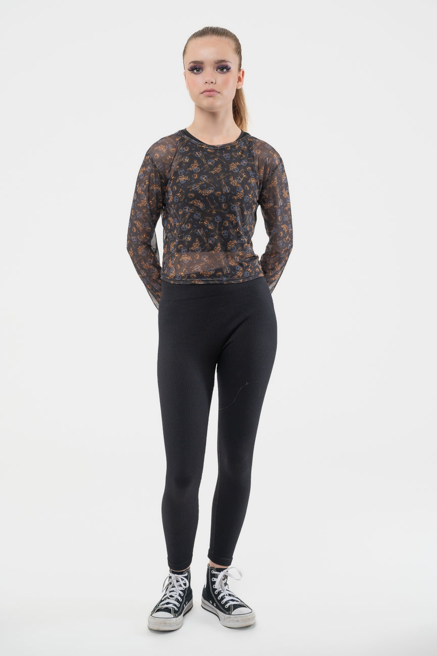 Nightmare Before Christmas Mesh Top Pumpkin King Print product image 2
