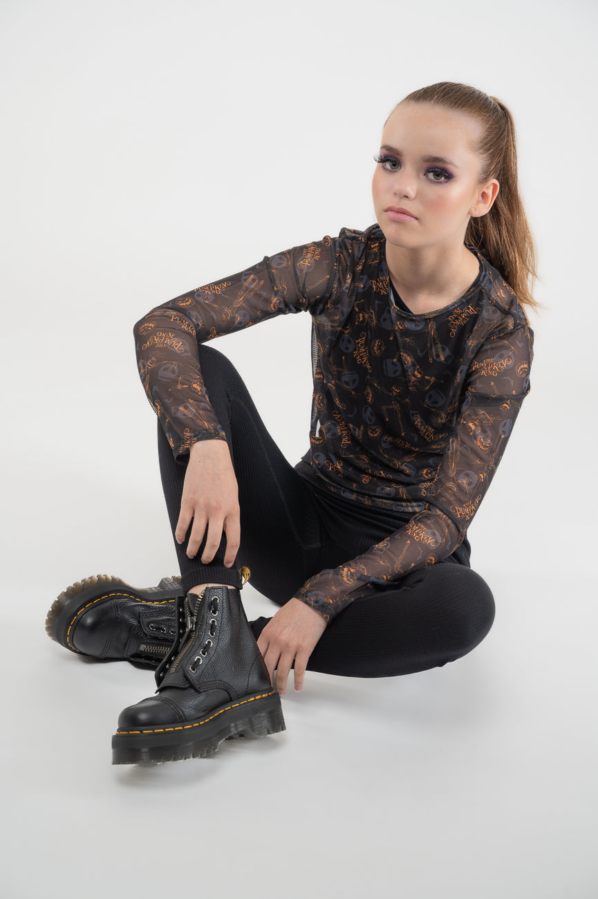 Nightmare Before Christmas Mesh Top Pumpkin King Print product image 5