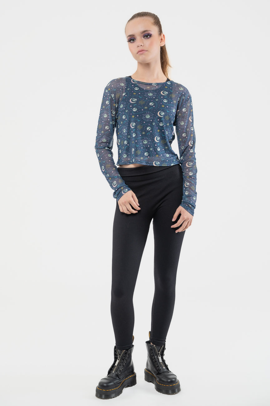 Nightmare Before Christmas Mesh Top Mystic Night Print product image 2