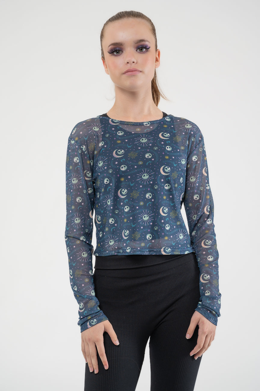 Nightmare Before Christmas Mesh Top Mystic Night Print product image 1