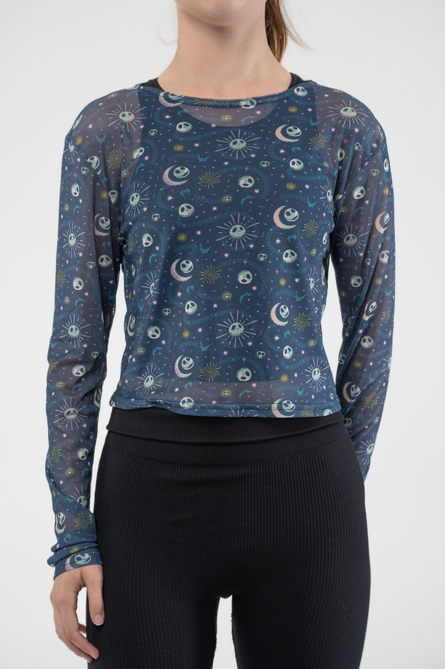 Nightmare Before Christmas Mesh Top Mystic Night Print product image 3