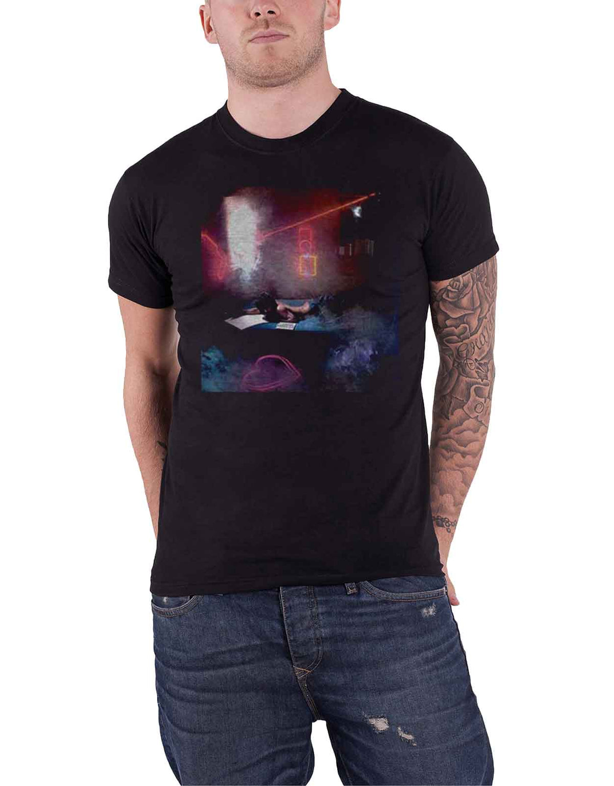 Prince Unisex T-Shirt: Watercolours (Black) (Back Print) product image 1
