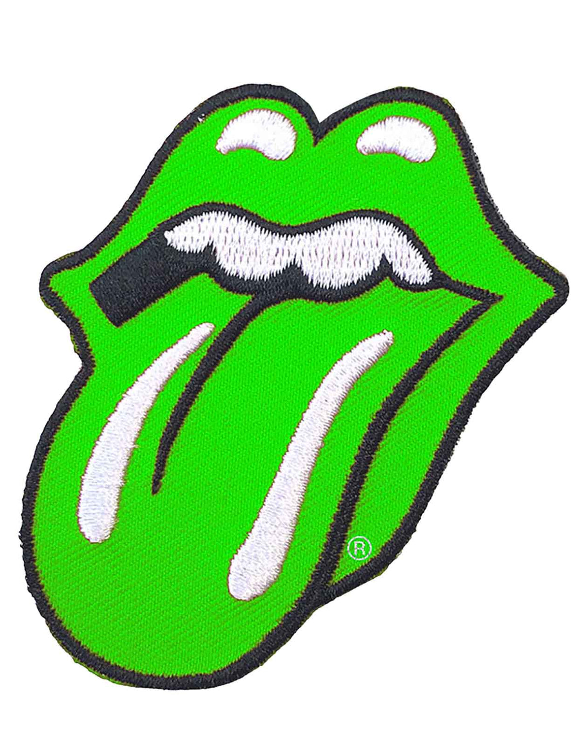 The Rolling Stones Patch Classic Tongue Band Logo Embroidered new Official Green