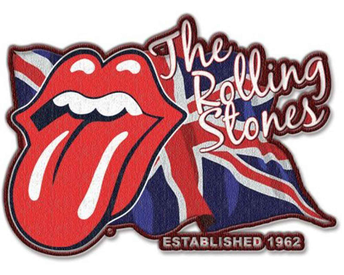 The Rolling Stones Patch Lick The Flag Band Logo cut out new Official Iron On