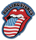 The Rolling Stones Patch US Flag Tongue Band Logo new Official Iron on