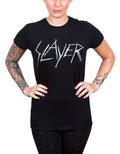 Slayer Scratched Logo Skinny Fit T Shirt product image 1