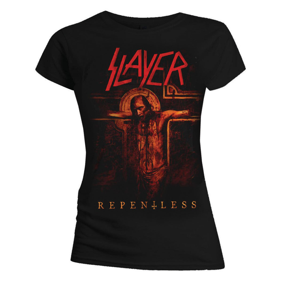 Slayer Repentless Crucifix Skinny Fit T Shirt product image 1