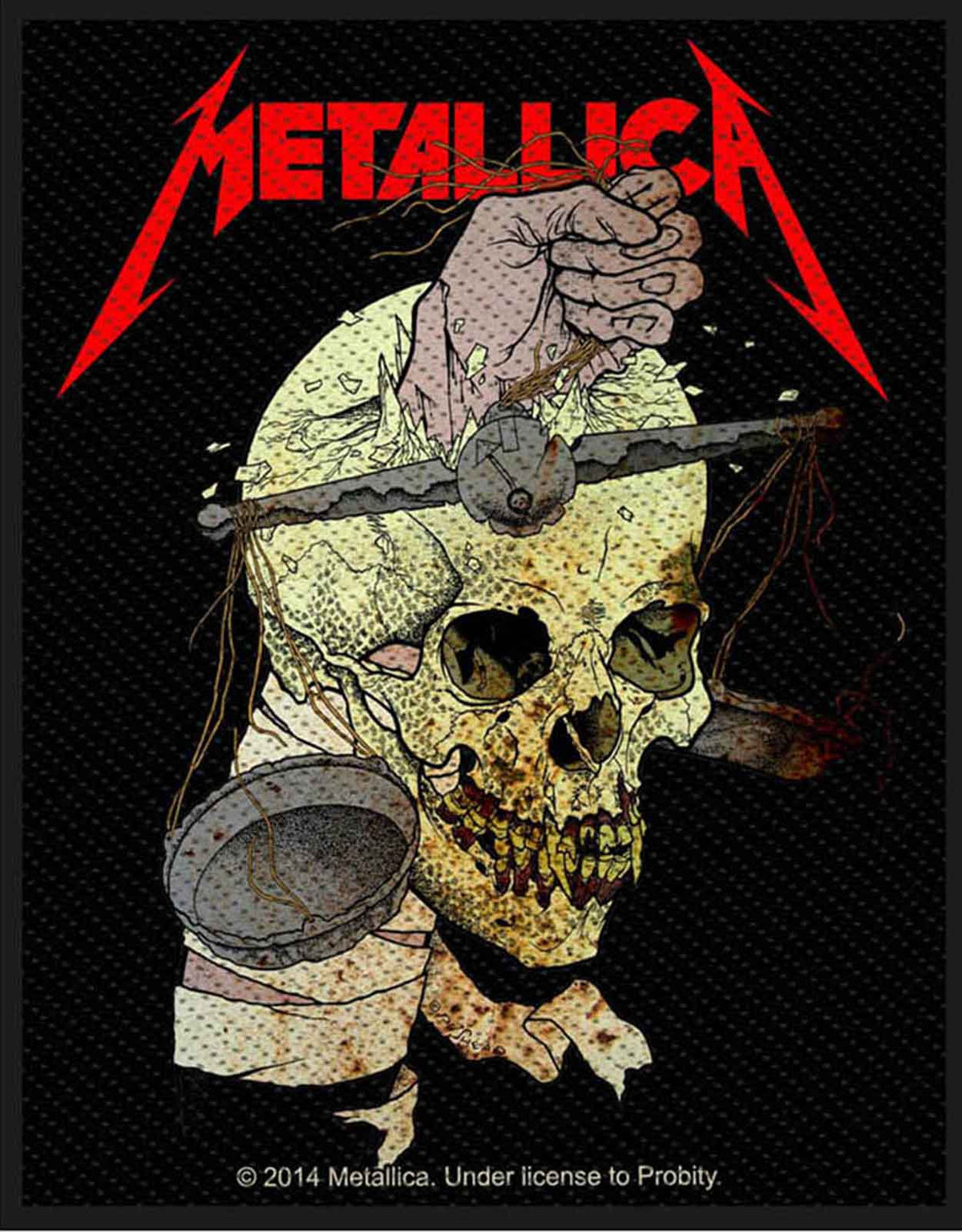 Metallica Patch Harvester of Sorrow Official New Black Cotton Sew On 10cm x 8cm