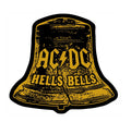 AC/DC Hells Bells Distressed Logo Official New Black Woven Cut Out Patch