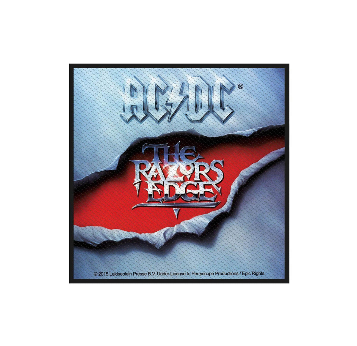 AC/DC The Razors Edge Album Cover Official New Black Woven Patch (10cm x 10cm)