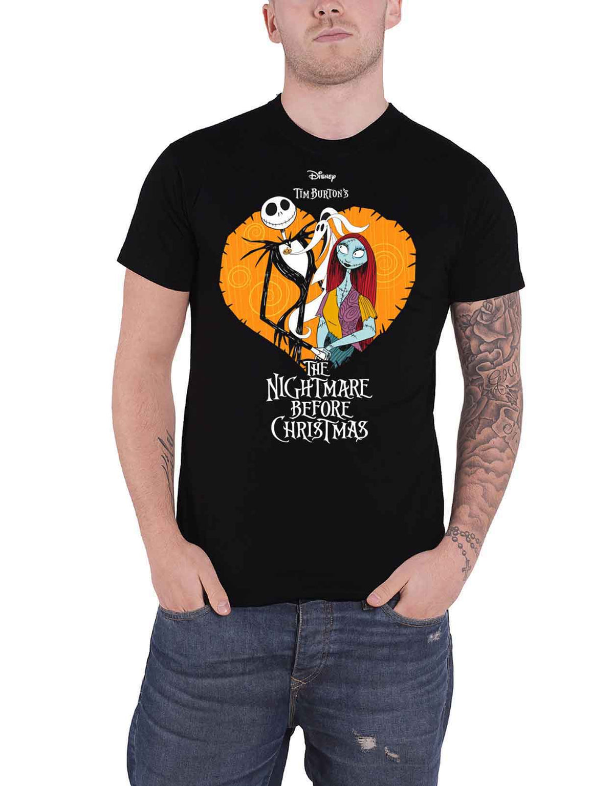 Nightmare Before Christmas T Shirt Heart Logo Official product image 1