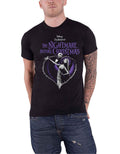 Nightmare Before Christmas Purple Heart Official Mens Black product image 1