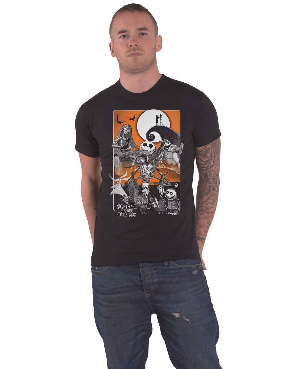 Nightmare Before Christmas T Shirt Orange Moon Characters product image 1