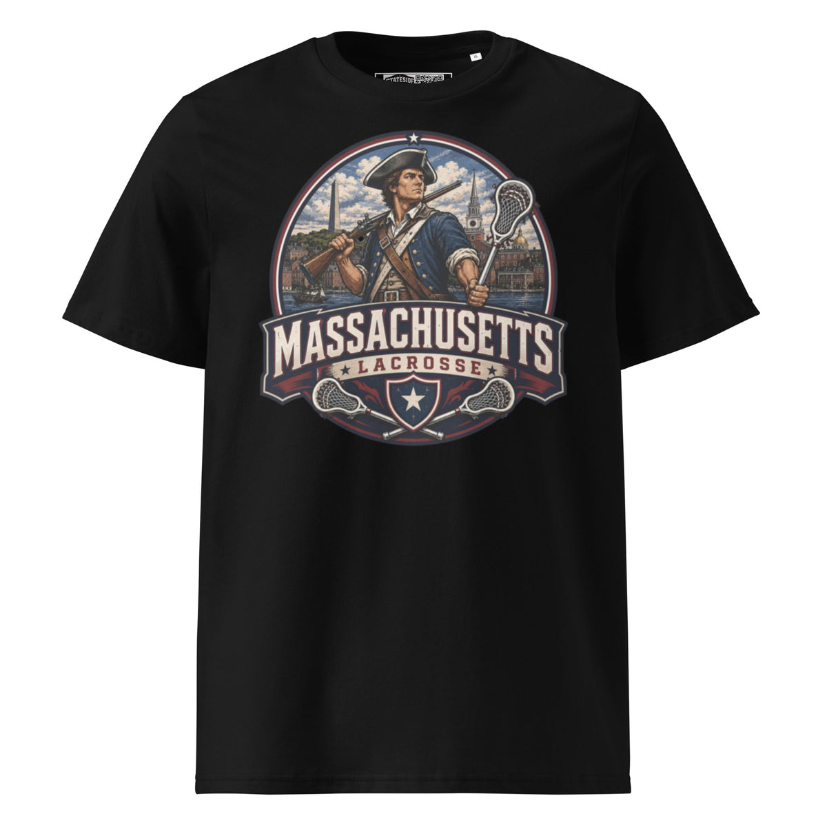 Massachusetts Lacrosse Unisex Organic Cotton T-Shirt product image 2