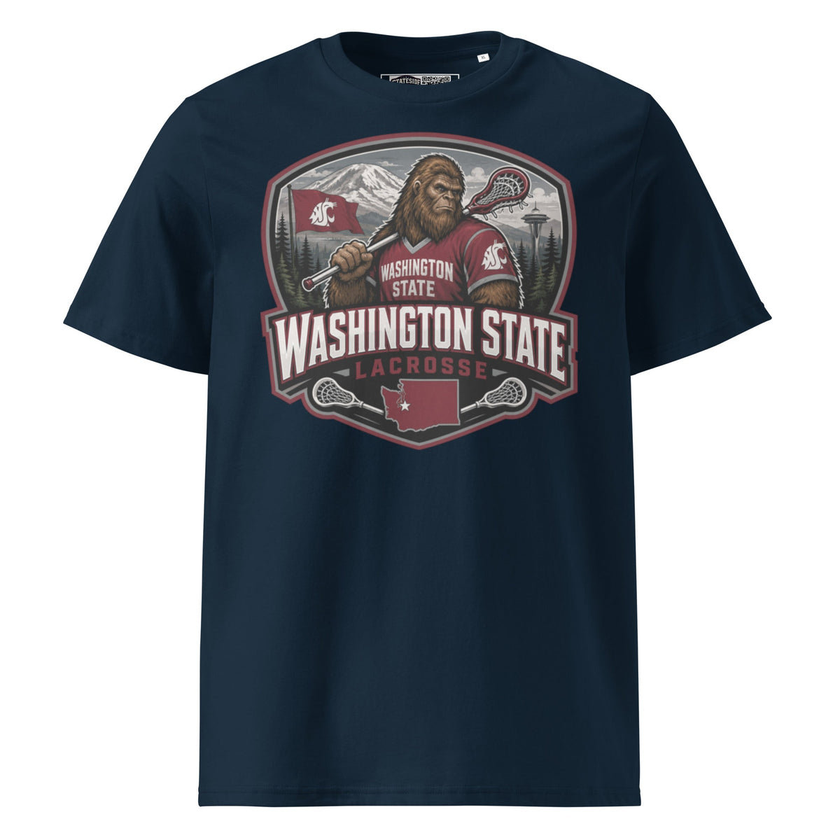 Washington State Lacrosse Unisex Organic Cotton T-Shirt product image 3