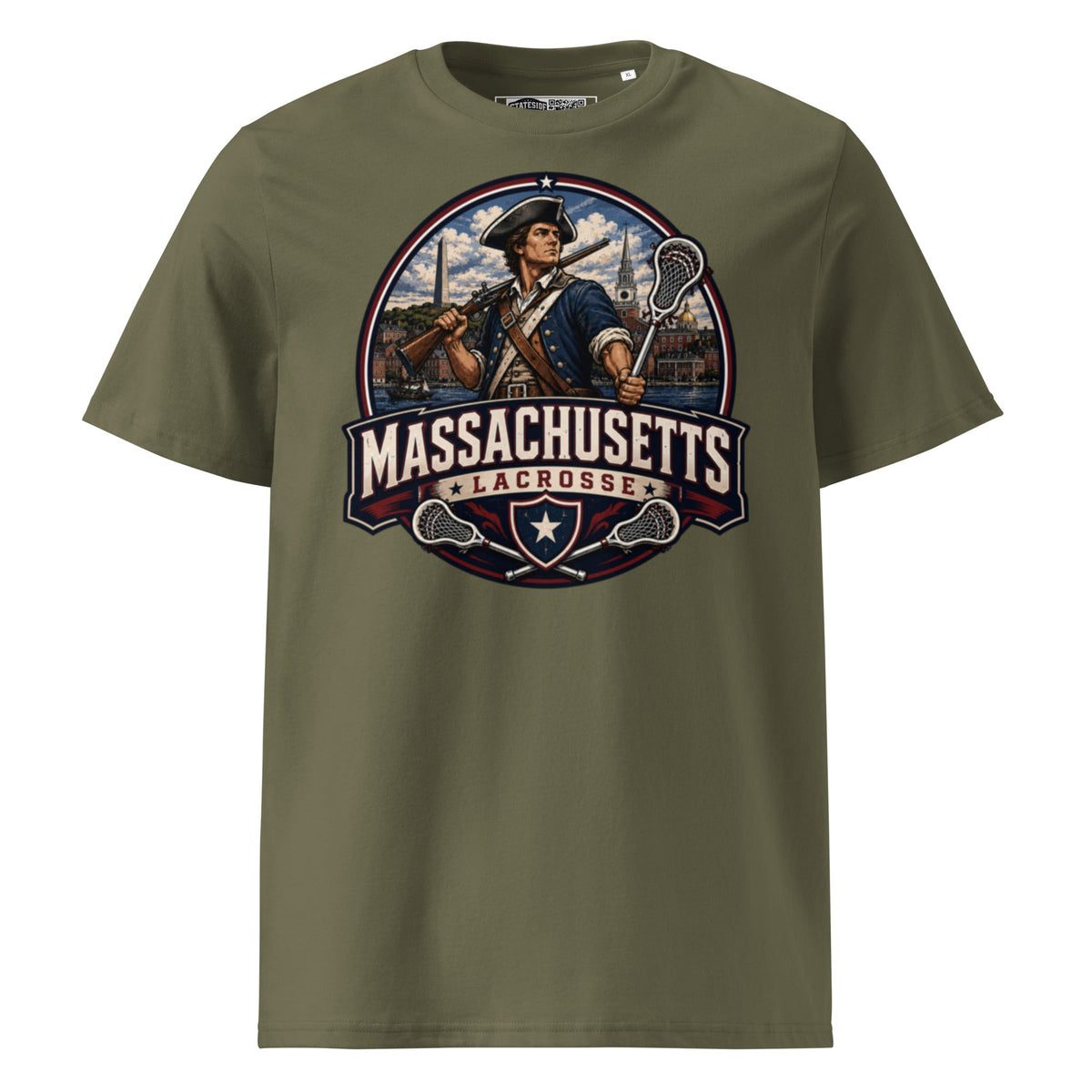 Massachusetts Lacrosse Unisex Organic Cotton T-Shirt product image 3