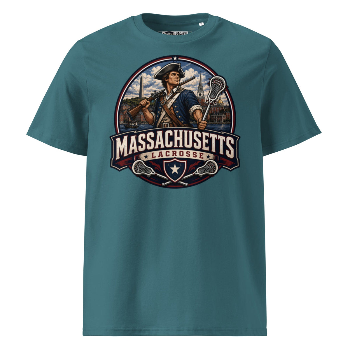 Massachusetts Lacrosse Unisex Organic Cotton T-Shirt product image 7